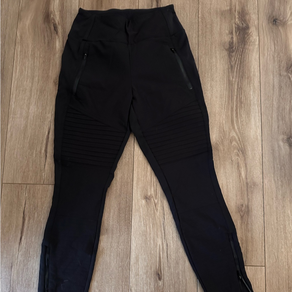 Athleta Black Hybrid Moto Tights